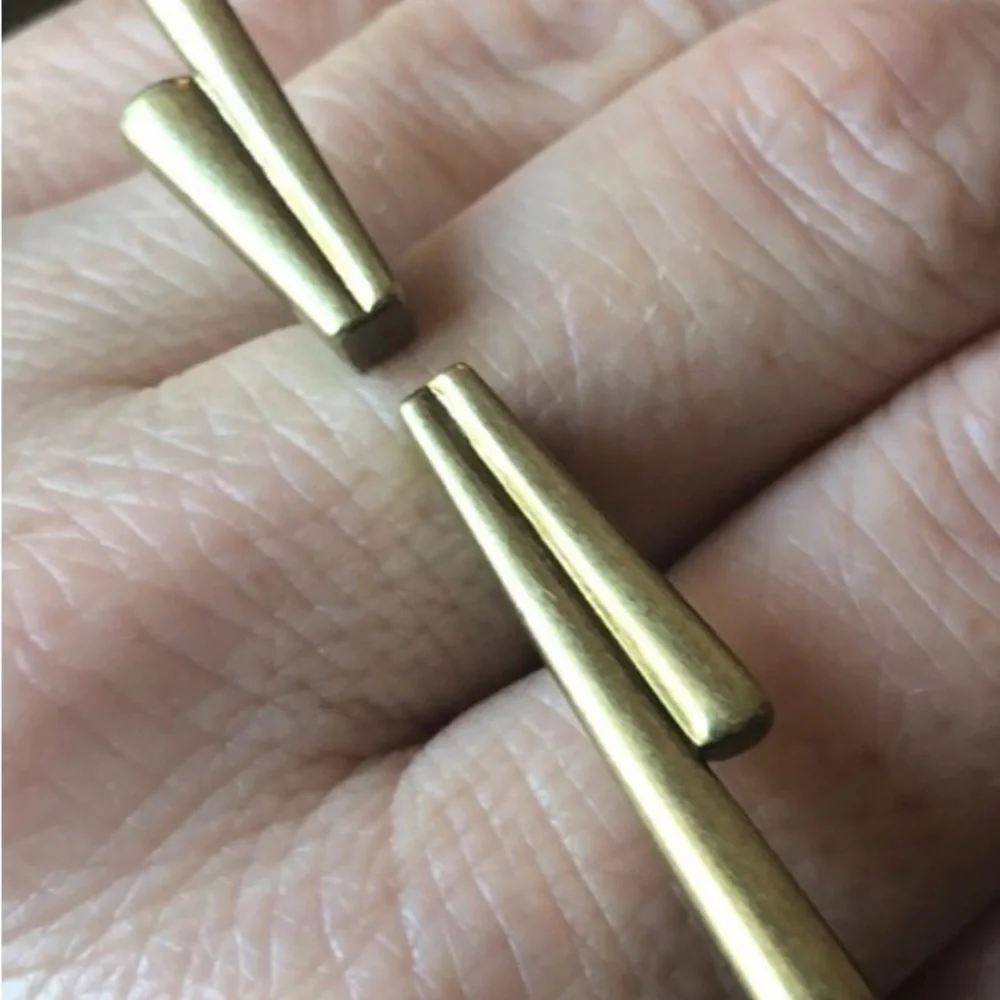 Iconic Silpada K&R Sunbeam Brass Gold Open Double Bar Ring Women's Sz8 - Picture 2 of 6